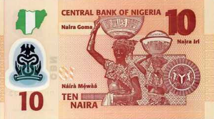 P39i Nigeria 10 Naira Year 2018